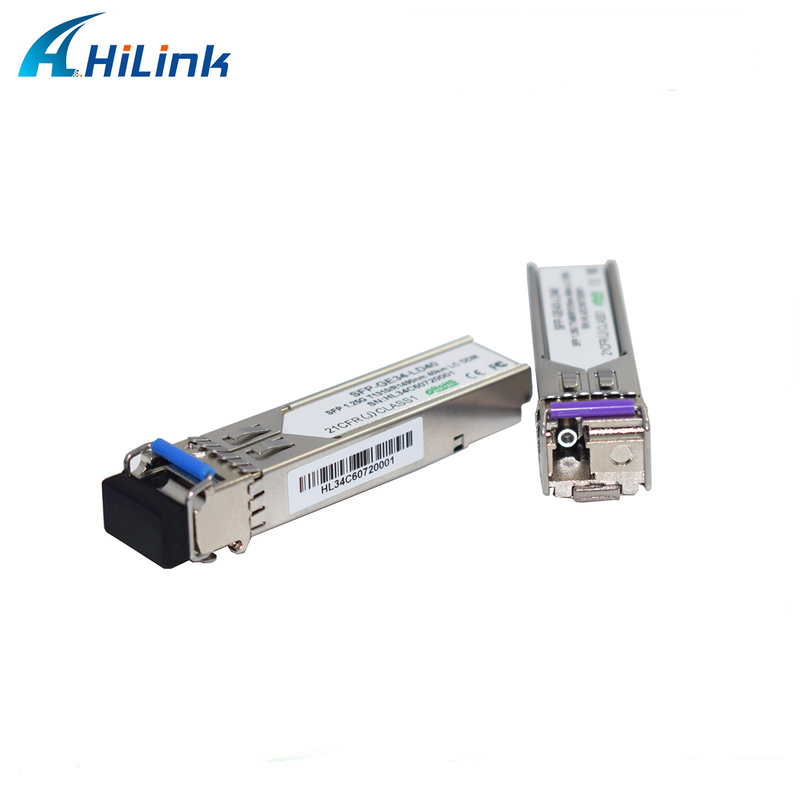 Одиночные модули WDM приемопередатчика 1.25G 1310/1490nm 40KM SC/LC SFP волокна симплексные