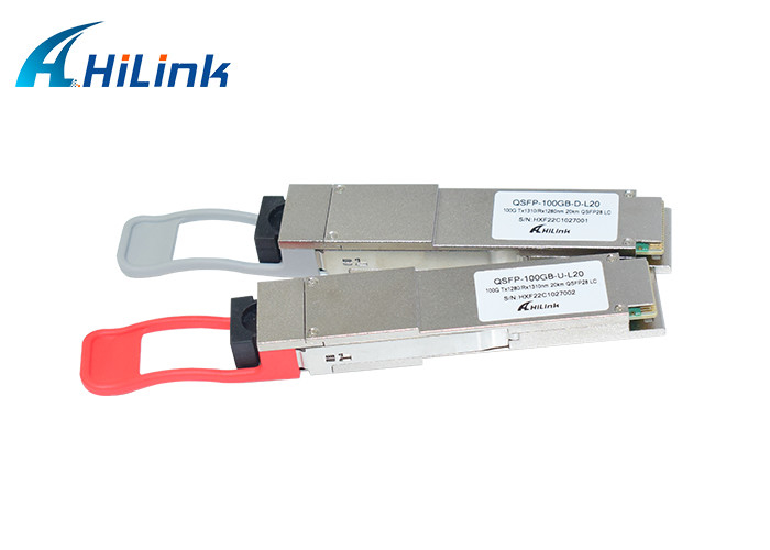 100GBASE - BX20 Модуль оптического передатчика QSFP28 LAN WDM 1280nm 1310nm 20km LC Simplex Transceiver