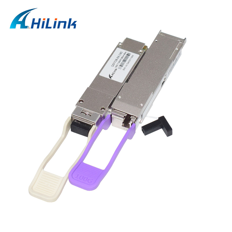 100 Гб/с QSFP28 BiDi 80 км Передатчик горяче-вставляемый симплексный модуль оптического передатчика LC/UPC DOM
