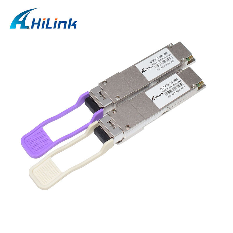 80 км Расстояние 1280/1300nm QSFP28 ZR4 BIDI модуль приемника для быстрой и стабильной передачи данных на 100 Гбит/с