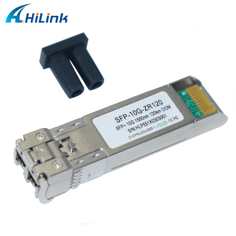 Модуль дальнего радиуса действия 10G SFP ZR 120KM 1550NM Модуль оптического оптоволоконного передатчика совместим с LC-коннектором