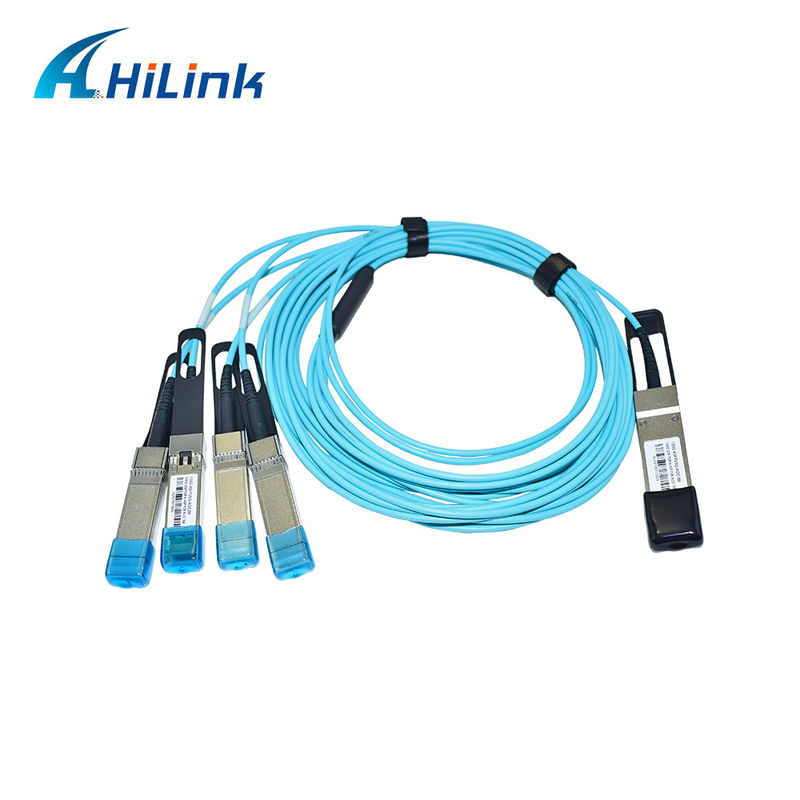 Сертифицированный 100G QSFP28 до 4xSFP28 AOC OM3 Breakout Active Optical Cable с длиной кабеля 1-5m и сертификацией CE RoHS
