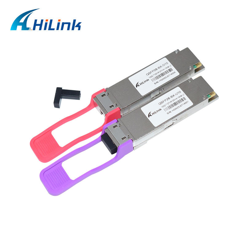 100Gb/s QSFP28 LR BIDI Оптический одноламбдовый приемопередатчик 1271nm 1331nm SMF Одиночный LC-коннектор 10km DOM