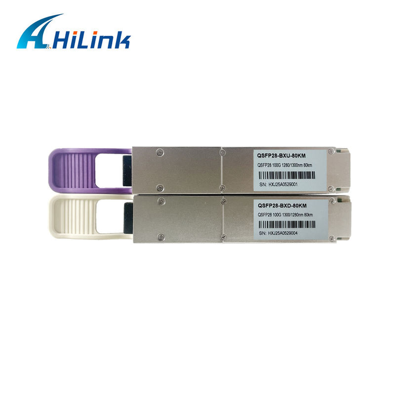 100 Гбит/с 80 км QSFP28 ZR4 BIDI трансиверный модуль для передачи данных на большие расстояния