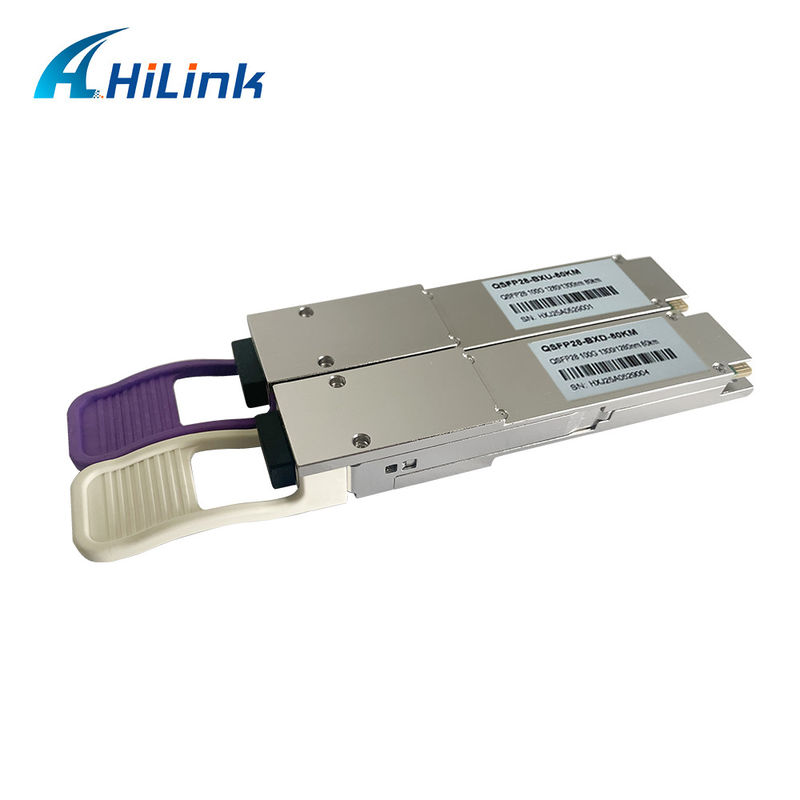 100 Гбит/с 80 км QSFP28 ZR4 BIDI трансиверный модуль для передачи данных на большие расстояния