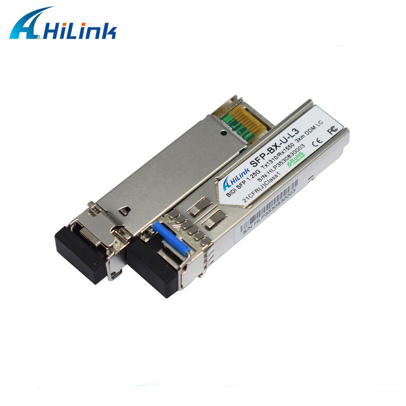1.25G BIDI 1310/1550nm 3-километровый SFP-передатчик для передачи данных на большие расстояния при температуре от 0 до 70 °C