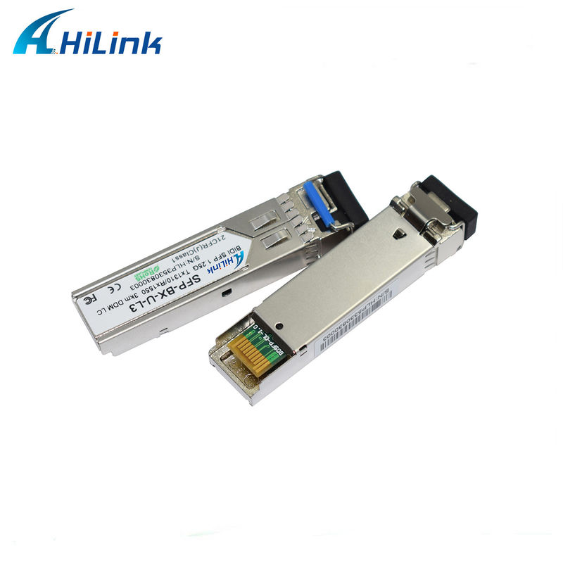 1.25G BIDI 1310/1550nm 3-километровый SFP-передатчик для передачи данных на большие расстояния при температуре от 0 до 70 °C