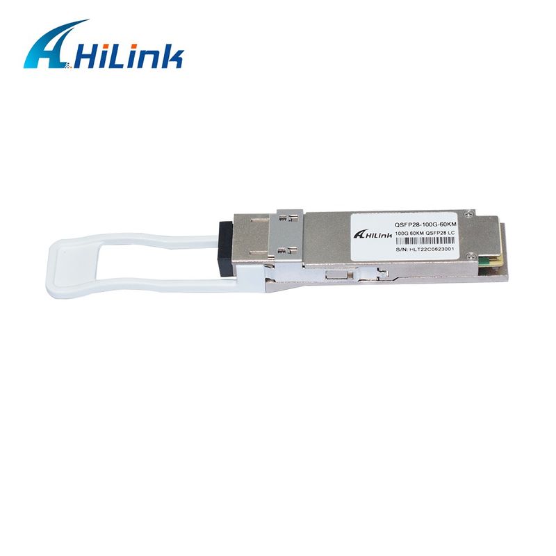 100 Гбит/с 60 км QSFP28 Передатчик горяче-подключаемый дуплексный LC-коннектор EML+PIN с SOA Однорежимный DDM
