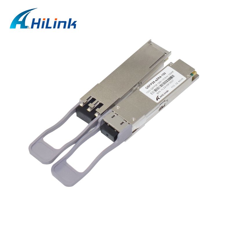 100Gb/s 100km QSFP28 Передатчик горячее подключаемое дуплексное LC соединитель LAN WDM EML TOSA SOA PIN SMF с FEC