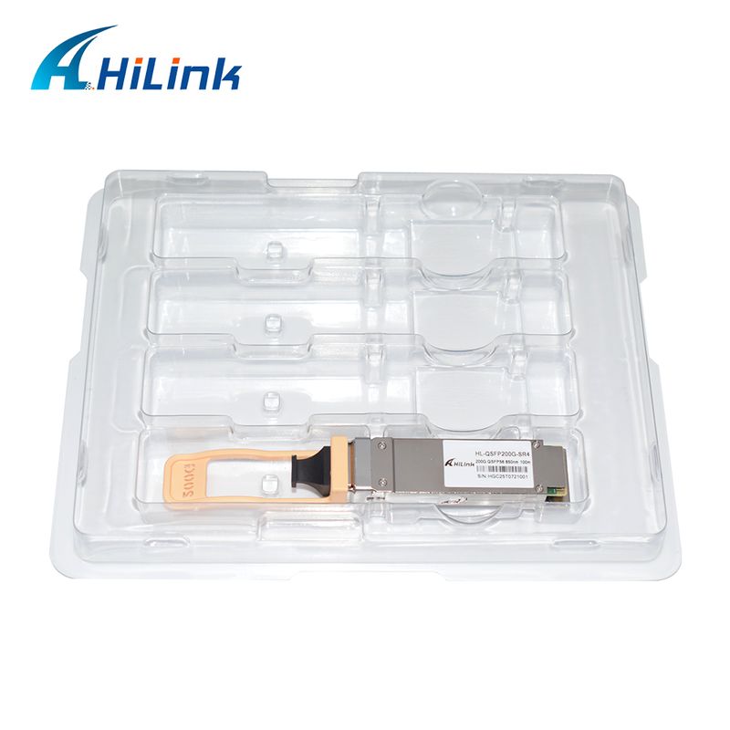 QSFP200G QSFP56 200G SR4 горячо подключаемый оптический передатчик 70m@OM3 100m@OM4 FEC Single MPO12 Multimode Fiber RoHS жалоба Высокая скорость для 200GBASE-SR4 Ethernet ссылки Центры обработки данных