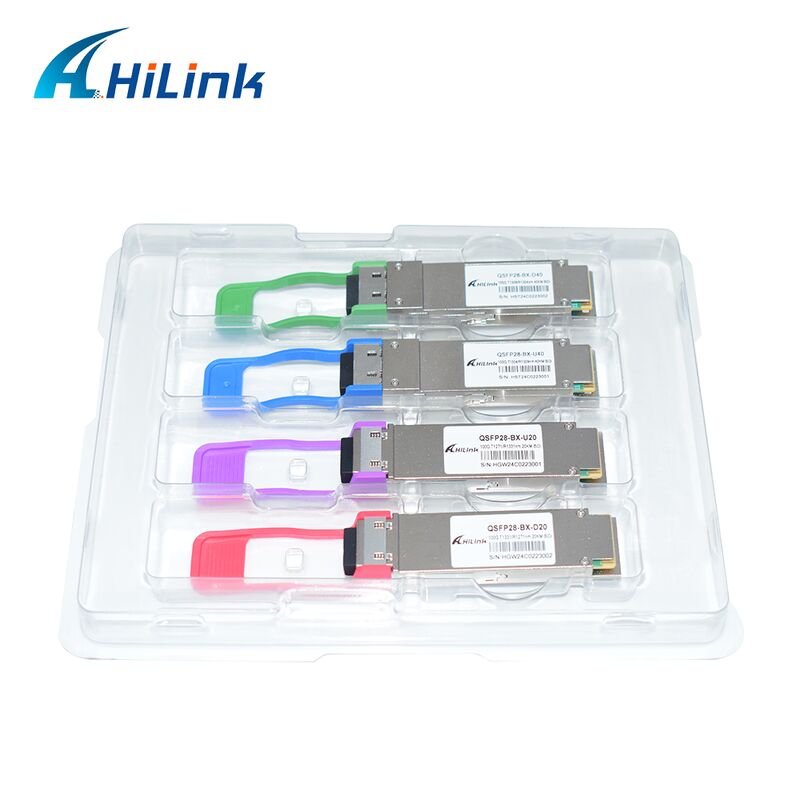 Hilink QSFP28-BX-UD40 100G BiDi оптический приемопередатчик с расстоянием 40 км для приложений в центрах обработки данных