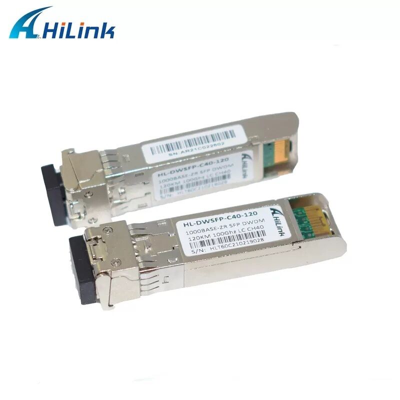 Hilink совместимый 1.25G DWDM SFP оптический приемник с двойным LC-коннектором для расстояния 40 км / 80 км / 120 км / 160 км