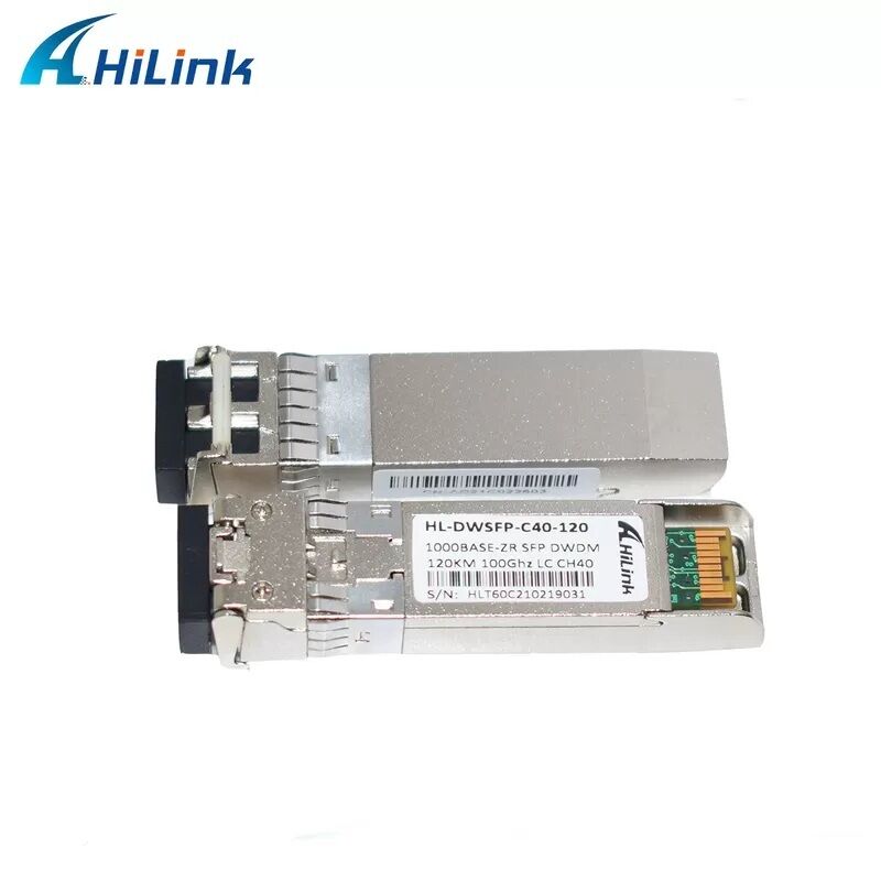 Hilink совместимый 1.25G DWDM SFP оптический приемник с двойным LC-коннектором для расстояния 40 км / 80 км / 120 км / 160 км