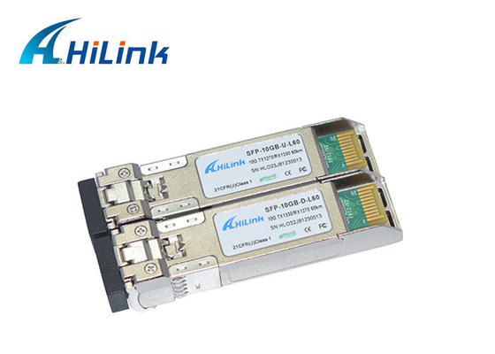 WDM 60KM 1270nm 1330nm приемопередатчика 10G SFP+ BIDI оптического волокна соединителя Hilink LC