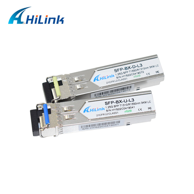 Соединитель 1310nm модуля 3KM приемопередатчика WDM BIDI SFP+ 1000BASE 1.25G/DOM 1550nm 3KM SM
