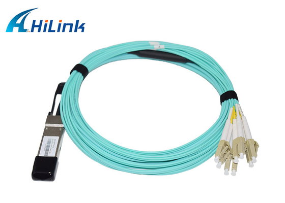 40G QSFP+ к массиву оптического кабеля 5M AOC VCSEL соединителей 8x LC активному